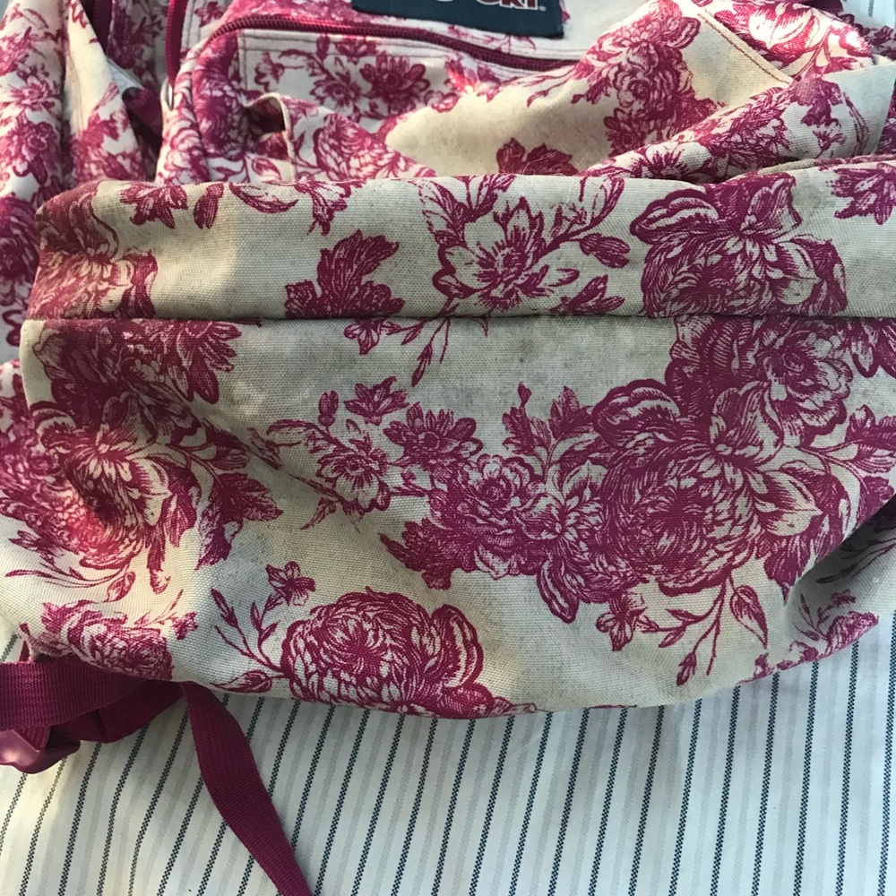 JanSport school backpack cream and white like new - Picture 4 of 4